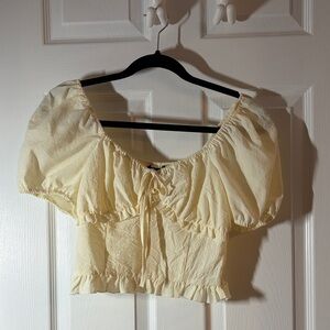 Cream Puff Sleeve Women's Top